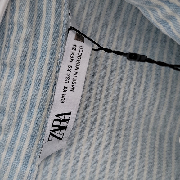 NEW Zara Denim Blue Pin Stripe Vest - Picture 9 of 11